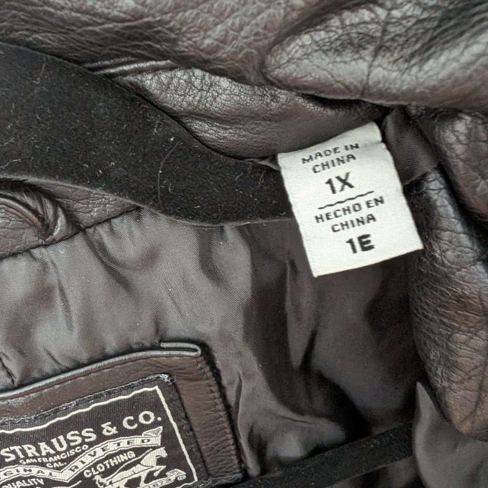 Women's Levi's Faux Leather Moto Jacket, Black, Size X-Large - Picture 3 of 6